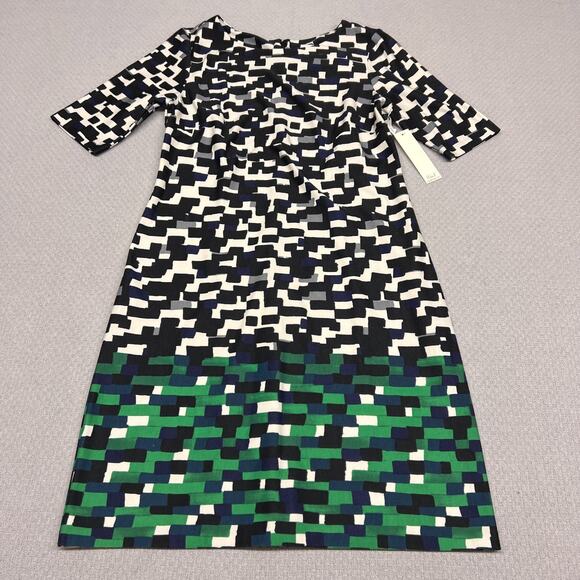 Eliza J Dress Womens 6 Multicolor Sheath Midi Mod Retro 60s Groovy - Picture 1 of 8